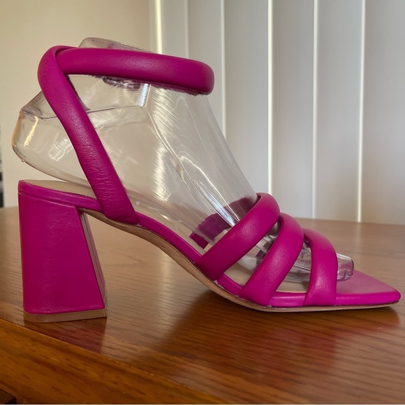 Antonio Melani Natessa Puff Strap Block Heel Sandal Magenta Size 6.5 - Picture 6 of 16